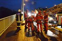 Einsatz BF Hoehenretter Koelner Seilbahn Hoehe Zoobruecke P2299